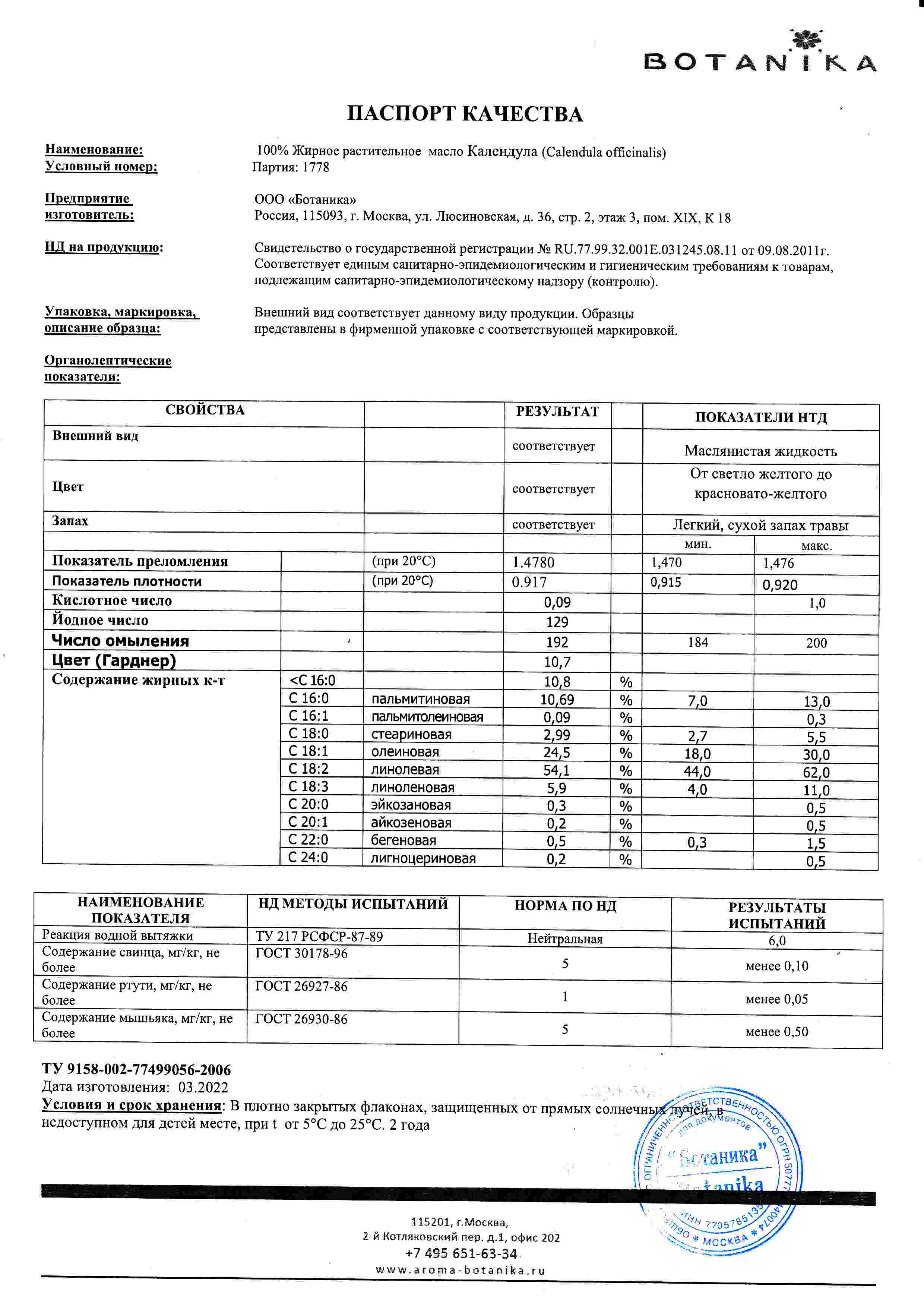 Паспорт №032022